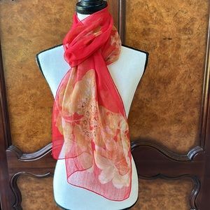 Gorgeous Sheer Floral Scarf
